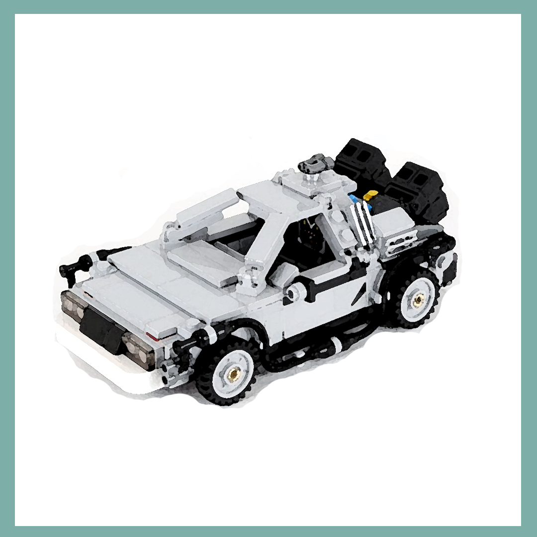 Display Case for LEGO® 21103 DeLorean™ Time Machine™