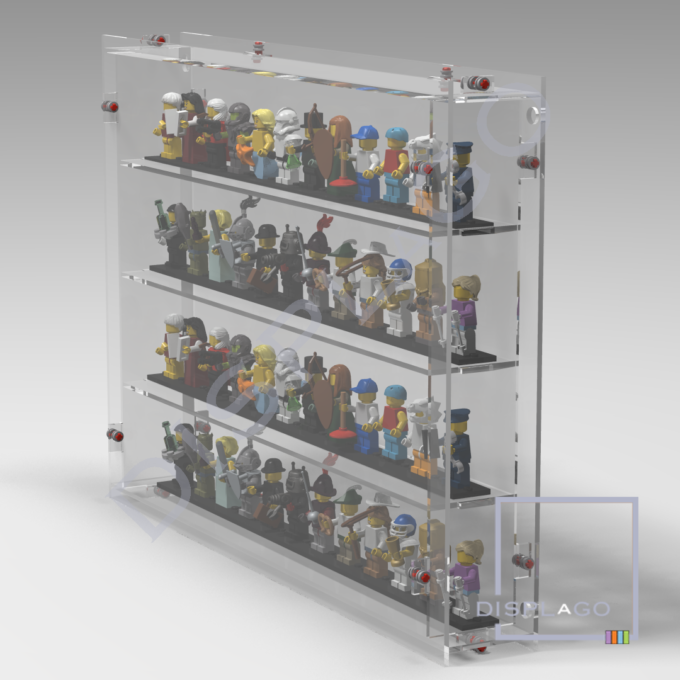 wall mounted display case for LEGO minifigures