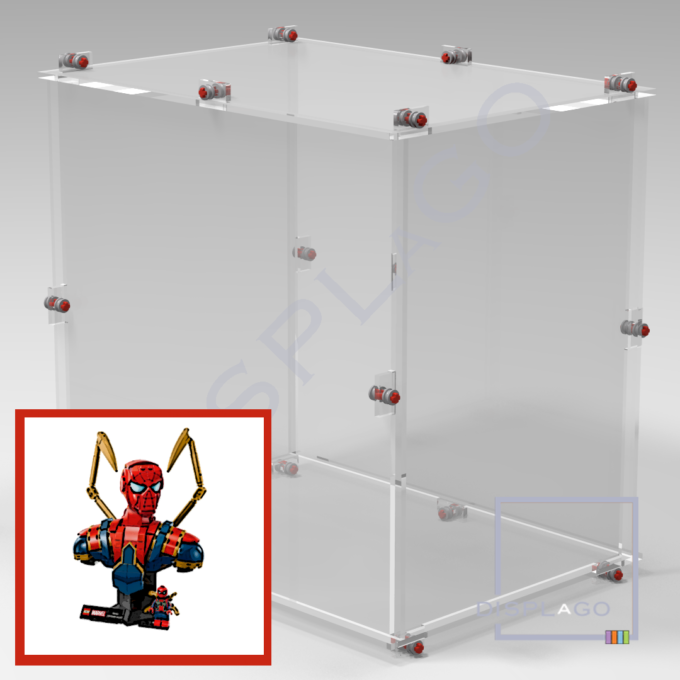 Display Case for LEGO® 76326 Iron Spider-Man Bust