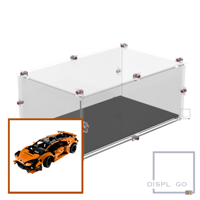 Display Case for LEGO® 42196 Lamborghini Huracán Tecnica Orange
