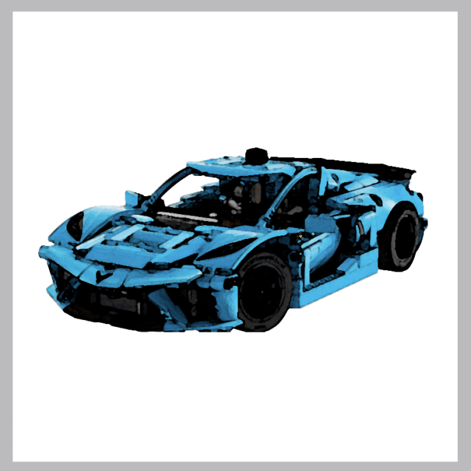 Display Case for LEGO® 42217 Chevrolet Corvette Stingray Blue