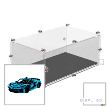 Display Case for LEGO® 42217 Chevrolet Corvette Stingray Blue