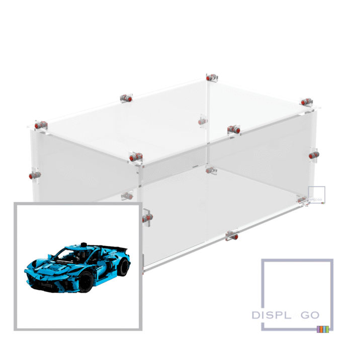 Display Case for LEGO® 42217 Chevrolet Corvette Stingray Blue