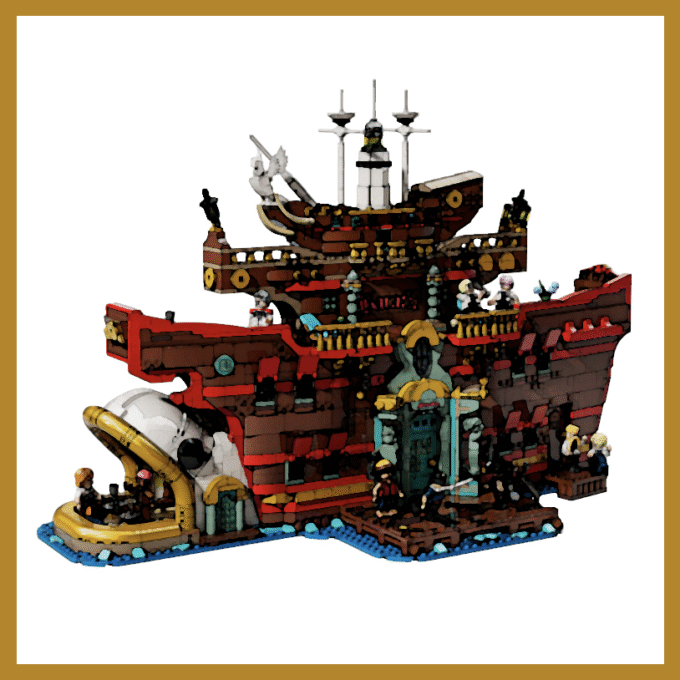 Display Case for LEGO® 75640 One Piece "The Baratie" Floating Restaurant