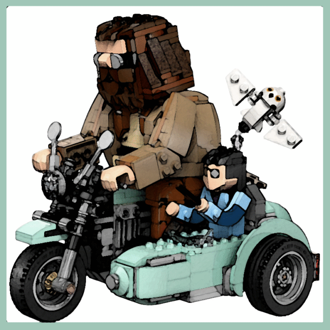 Display Case for LEGO® 76443 Hagrid & Harry's Motorcycle Ride