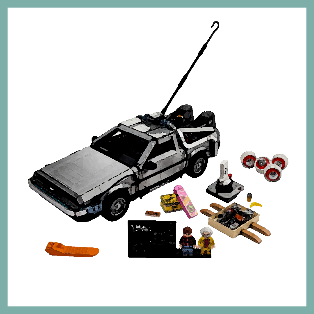 Display Case for LEGO® 10300 Back to the Future™ Time Machine™ (without hook)