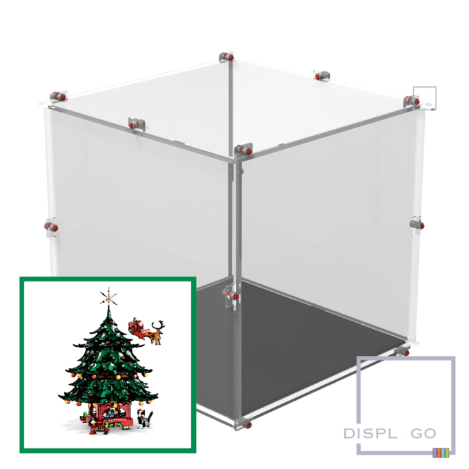 Display Case for LEGO® 41843 Family Christmas Tree (Closed position)