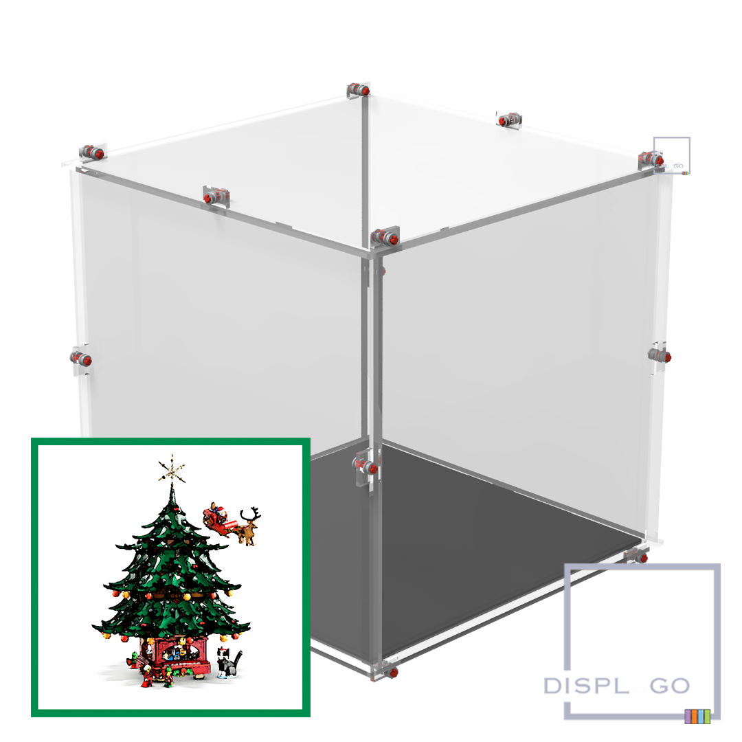 Display Case for LEGO® 41843 Family Christmas Tree (Closed position)