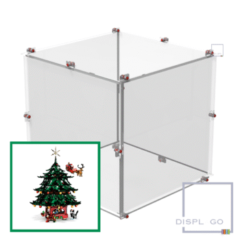 Display Case for LEGO® 41843 Family Christmas Tree (Closed position)