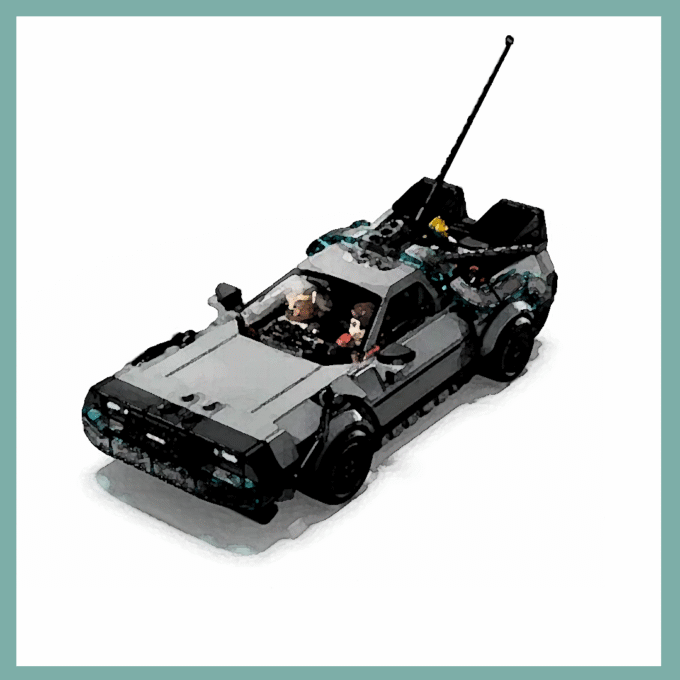 Display Case for LEGO® 77256 Time Machine™ from Back to the Future™