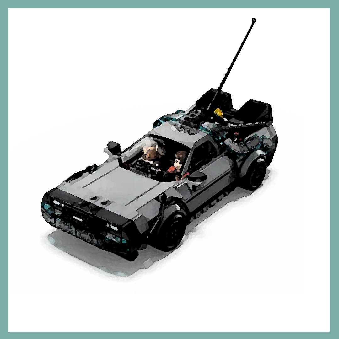 Display Case for LEGO® 77256 Time Machine™ from Back to the Future™