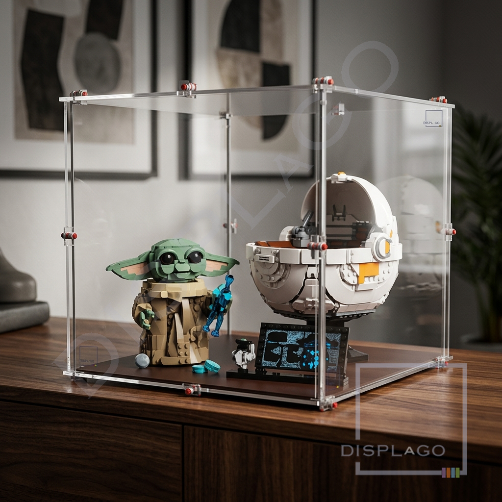 Display Case for LEGO® 75403 Grogu™ with Hover Pram space