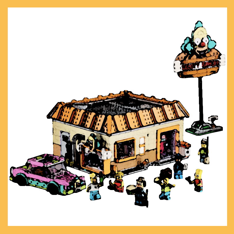 Display Case for LEGO® 10352 The Simpsons™ Krusty Burger