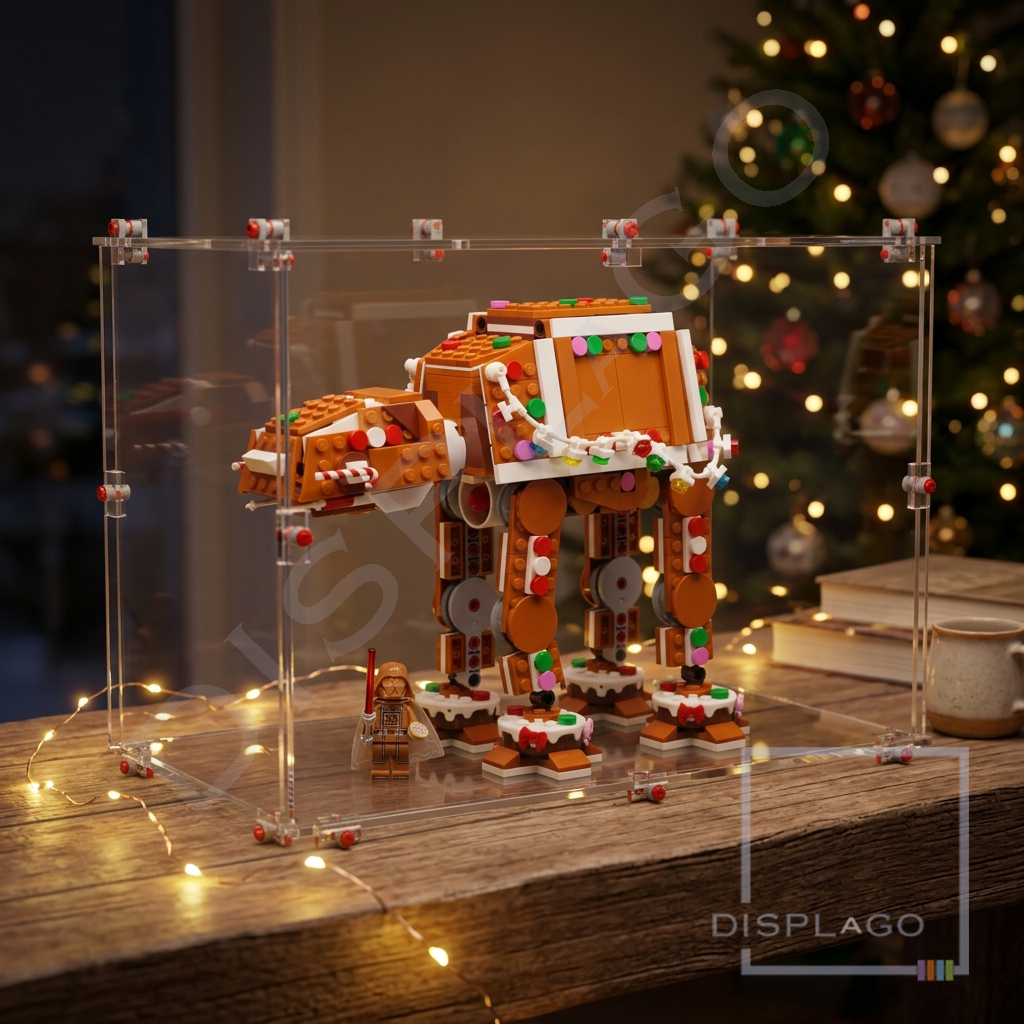 Display Case for LEGO® 40806 Gingerbread AT-AT™ Walker space Christmas