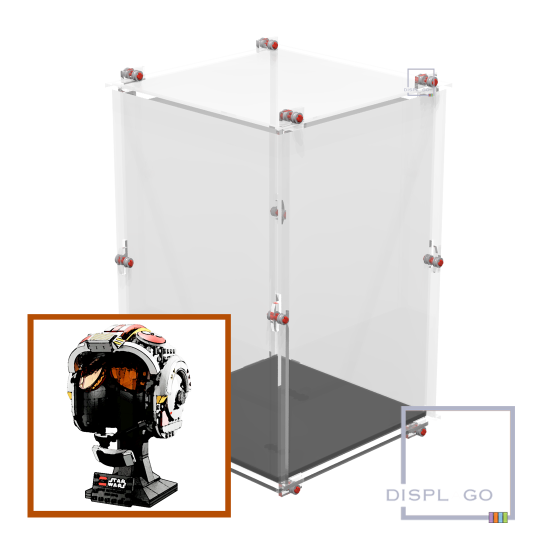 Display Case for LEGO® STAR WARS™ 75327 Luke Skywalker™ (Red Five)™ Helmet