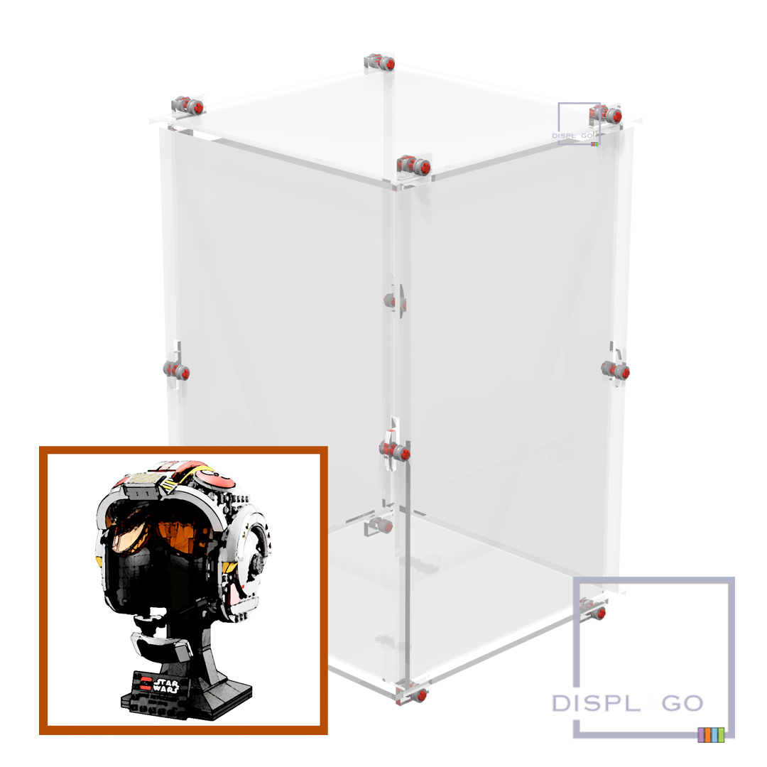 Display Case for LEGO® STAR WARS™ 75327 Luke Skywalker™ (Red Five)™ Helmet