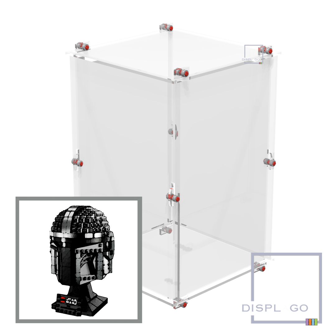Display Case for LEGO® STAR WARS™ 75328 The Mandalorian™ Helmet space