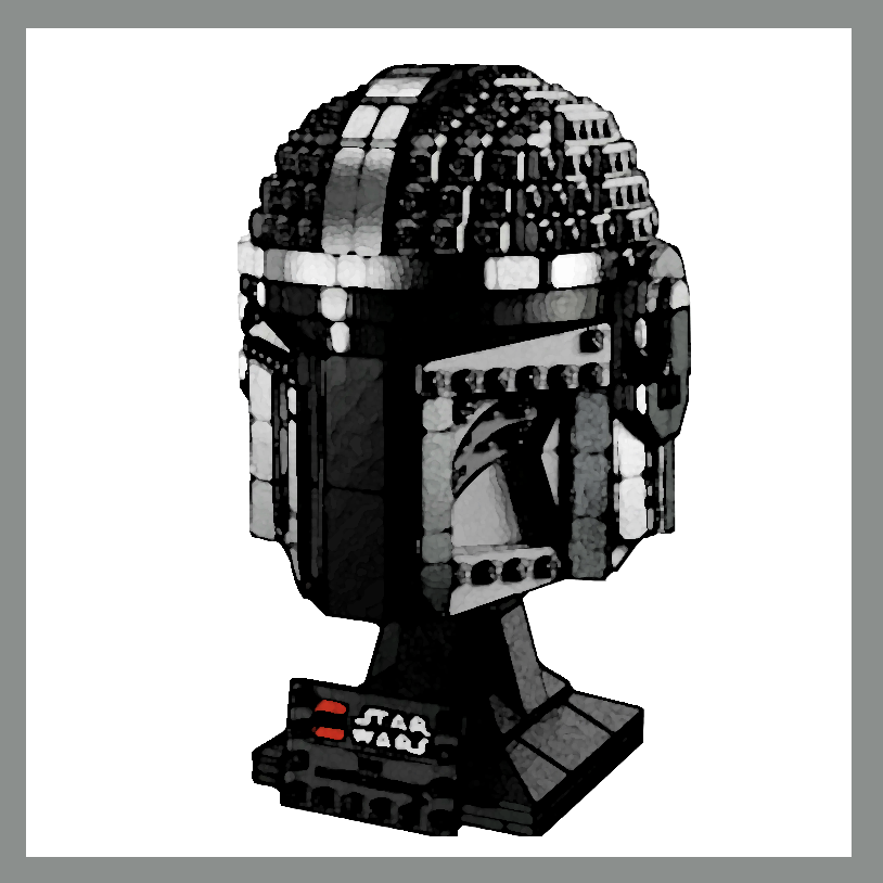 Display Case for LEGO® STAR WARS™ 75328 The Mandalorian™ Helmet space