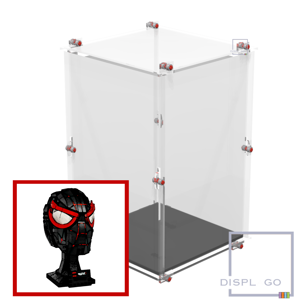 Display Case for LEGO® 76329 Marvel™ Miles Morales'™ Mask Helmet movie classics