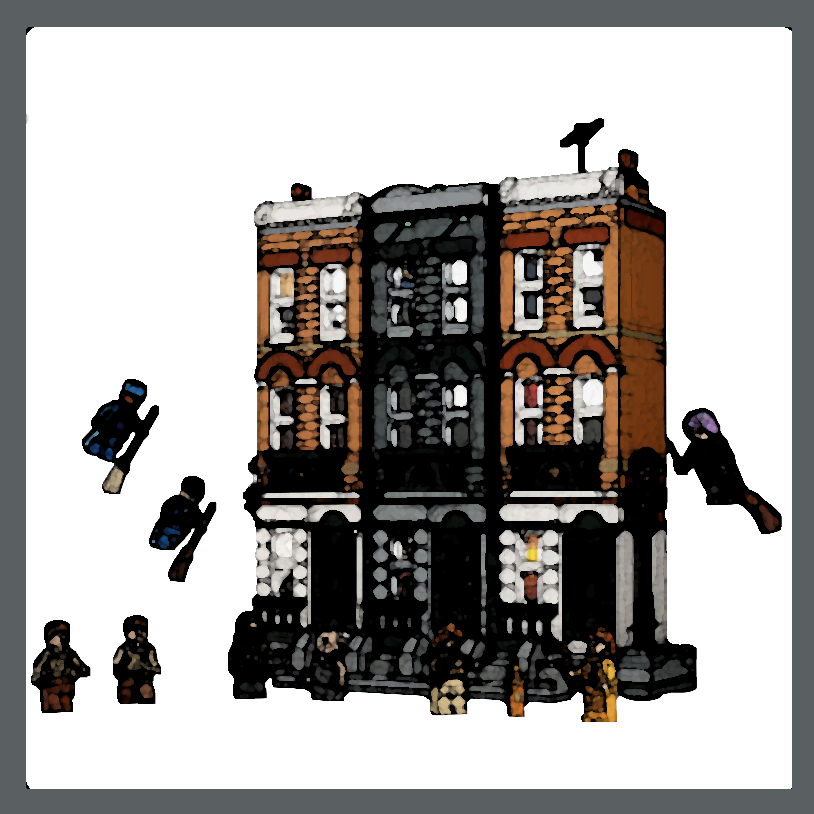 Display Case for LEGO® 76408 12 Grimmauld™ Place wizard world