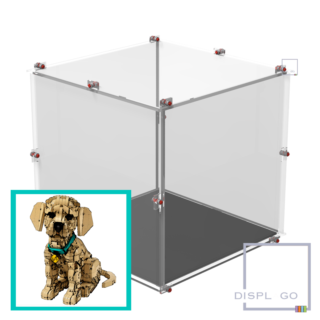 Display Case for LEGO® Icons® 11384 Golden Retriever Puppy