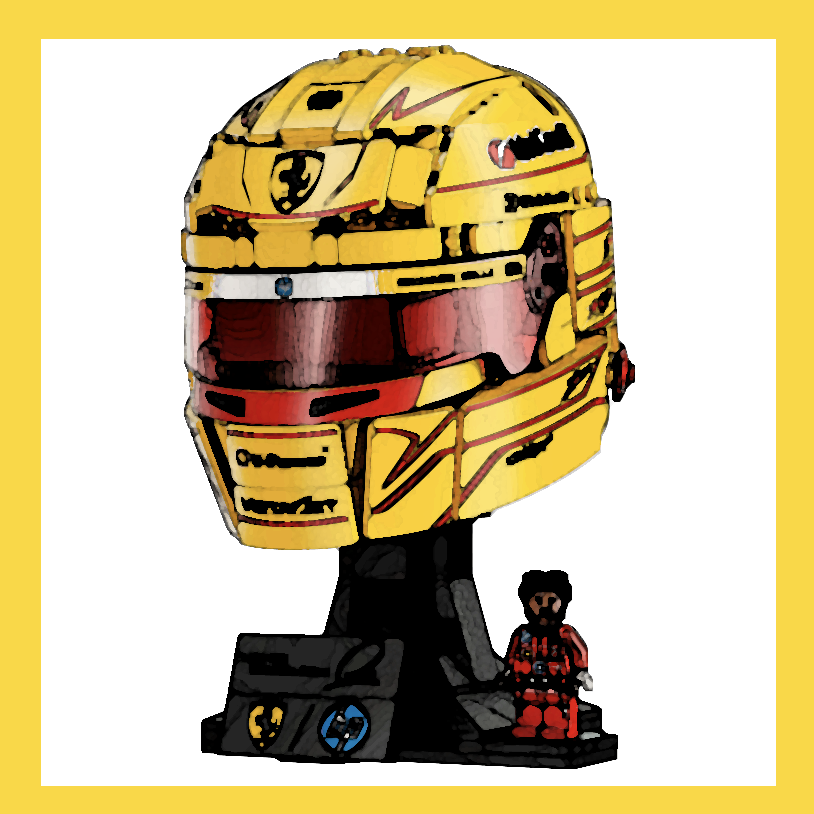 Display Case for LEGO® 43022 Scuderia Ferrari™ HP™ Lewis Hamilton™ Helmet speed hunger