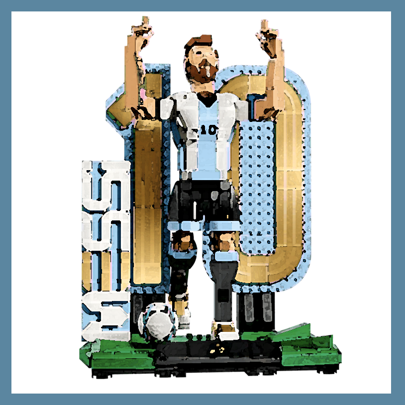 Lionel Messi™ Standing Soccer Legend™ Display Case for LEGO® #43015 history sport
