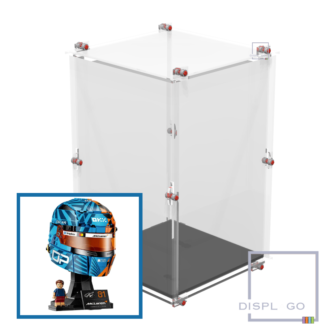 Display Case for LEGO® 43017 McLaren™ Mastercard™ F1™ Team Oscar Piastri™ Helmet speed hunger