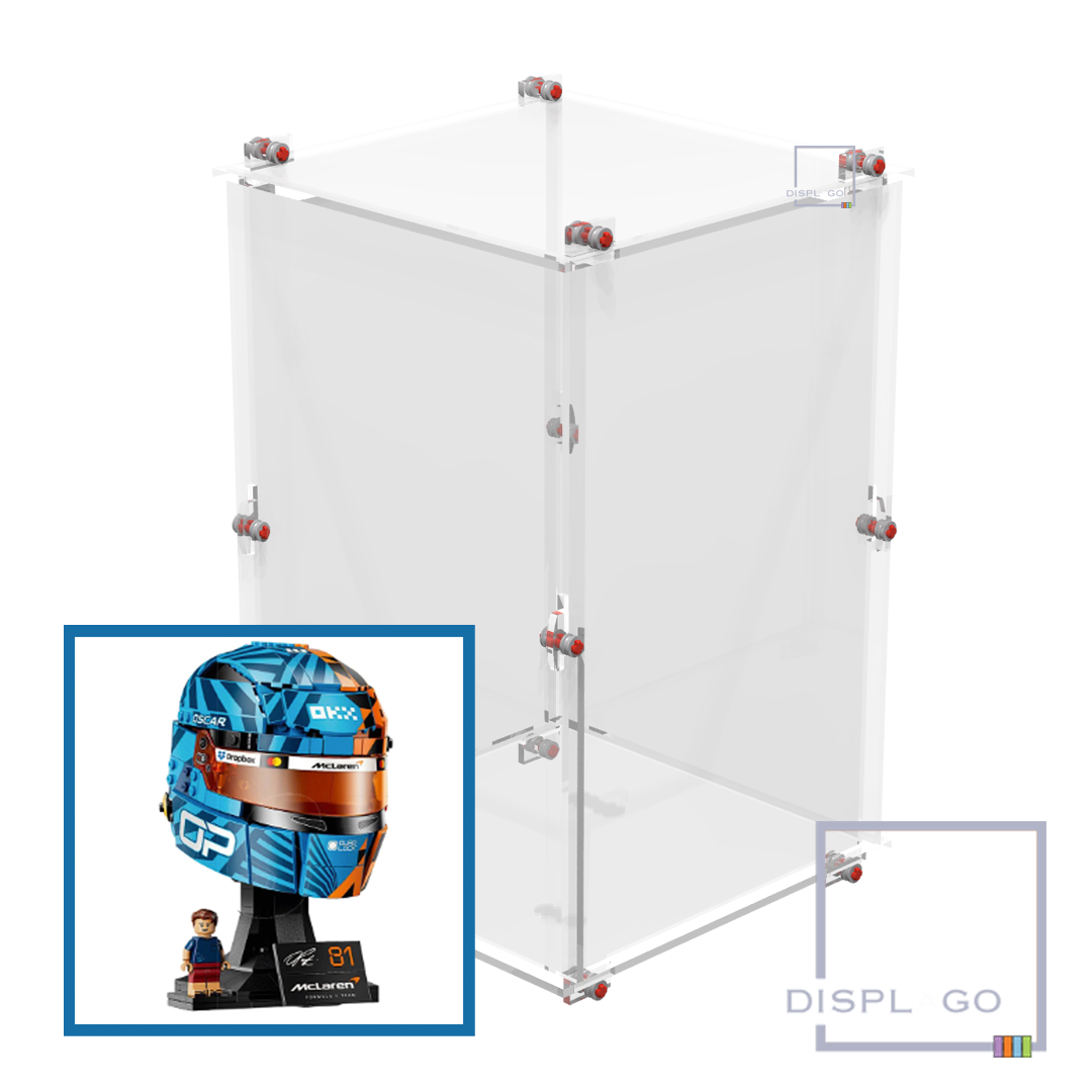 Display Case for LEGO® 43017 McLaren™ Mastercard™ F1™ Team Oscar Piastri™ Helmet speed hunger